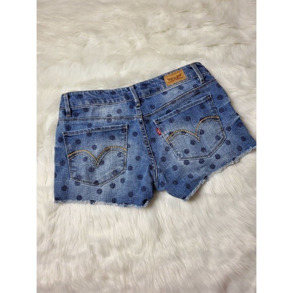 Levi's‎ Shorty Shorts Jean Shorts With Polka Dots Size 5 - Picture 7 of 7